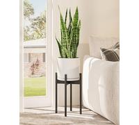 Bamworld Support réglable pour plantes d'intérieur support en bambou pour plantes de 20 à 30 cm petit support d'angle pour plantes d'intérieur, support au sol simple pour salon (Noir),16.7in