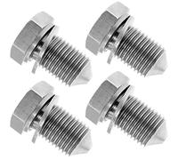 Bamyli Lot de 4 bouchons de vidange d'huile M14 x 1,5 avec bague d'étanchéité pour Volkswagen Sagitar Magotan Golf Bora Jetta Vis de fermeture en acier au carbone pour carter d'huile et boîte de