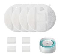 Bamyli Lot de 4 filtres de fontaine à eau pour animaux de compagnie, 4 filtres et 4 éponges, kit de filtre de rechange, purifie l'eau pour chien et chat, distributeur d'eau automatique, accessoires