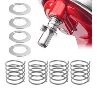 Bamyli Lot de 4 ressorts et rondelles en acier inoxydable pour accessoires Kitchenaid 3,5/4,5/5/6/7 Quart, pièces de rechange compatibles avec les mixeurs Kitchen Aid Tilt head et Bowl Lift