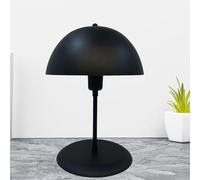 bamyum amyum Lampe de Chevet à Champignon en Métal, Lampe de Bureau avec Câble, Abat-Jour de 26 cm pour Chambre d'Enfant et Adulte, Lustre Salon Rétro Mushroom Noir