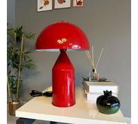 bamyum amyum Lampe de Chevet à Champignon en Métal, Lampe de Bureau avec Câble, Abat-Jour de 30 cm pour Chambre d'Enfant et Adulte, Lustre Salon Rétro Mushroom Rouge