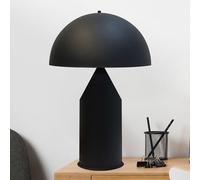 bamyum amyum Lampe de Chevet à Champignon en Métal, Lampe de Bureau avec Câble, Abat-Jour de 30 cm pour Chambre d'Enfant et Adulte, Lustre Salon Rétro Mushroom Noir
