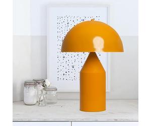 bamyum amyum Lampe de Chevet à Champignon en Métal, Lampe de Bureau avec Câble, Abat-Jour de 30 cm pour Chambre d'Enfant et Adulte, Lustre Salon Rétro Mushroom Jaune