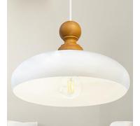 bamyum Androa Plafonnier en Métal de 40 cm, Lampe Plafond Luminaire pour Cuisine, Salle à Manger, Bureau, Lustre Salon Vintage, Plafonnier Chambre, Lampe Plafond E27, Luminaire Blanc