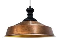 bamyum Asletl-Knob Lampe suspendue industrielle 41 cm Abat-jours Lampe moderne en métal îlot de cuisine E27 Lampe suspendue pour salon et salle à manger Couleur cuivre