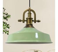 bamyum Asletl-Marine Suspension Industrielle Abat-jour 41 cm Lampe Moderne Cuisine Îlot Luminaires E27 Suspension E27 pour Salon et Salle à Manger Suspension Vert Menthe