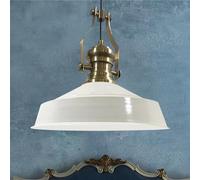 bamyum Asletl Suspension Luminaire Industrielle Rétro en Metal de 41 cm, Lustre de Salon Vintage, Éclairage de Plafond pour Chambre, Cuisine, Lampe Suspendue, Suspension Luminaire Industrielle Blanc