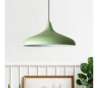 bamyum Champion Suspension Luminaire Vintage, Lustre Salon de 35 cm, Lustre Cuisine en Métal, Lampe E27 Vintage pour Chambre, Suspension Luminaire pour Salle à Manger, Couloir, Menthe Verte