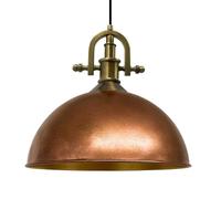 bamyum Fabrique-Marine Suspension Luminaire en Metal de 40 cm, Plafonnier Vintage Peinte à la Main, Lustre Salon, Cuisine, Chambre, Salle à Manger, Couloir, Lampe Ronde E27, Ton Cuivré