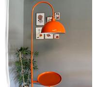 bamyum Gorkiede Douille E27 30 cm, Métal, Moderne, Salon et Chambre, Abat-Jour Réglable, Lampadaire avec étagère, Orange