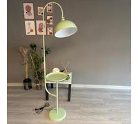 bamyum Gorkiede Douille E27 30 cm, Métal, Moderne, Salon et Chambre, Abat-Jour Réglable, Lampadaire avec étagère, Vert menthe