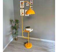 bamyum Gorkiede Douille E27 30 cm, Métal, Moderne, Salon et Chambre, Abat-Jour Réglable, Lampadaire avec étagère, Jaune