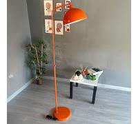bamyum Gorkiede Lampadaire Métal, Lampadaire Salon, Lampadaire Moderne pour Chambre à Coucher, Chambre D'enfant avec Douille E27 30 cm, Abat-Jour Réglable, Lampadaire Orange