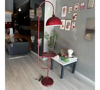 Bamyum Gorkiede Lampadaire Métal Moderne, Lampadaire Salon et Chambre, Abat-Jour Réglable, Bordeaux, Douille E27 30 cm