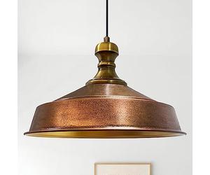 Bamyum Knob Luminaires suspendus industriels cuivre 40 cm Lampe salon E26, suspension cuisine vintage