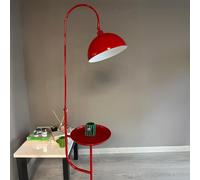 Bamyum Lampadaire moderne en métal E27, 30 cm, abat-jour réglable Rouge