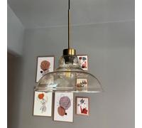 Bamyum Lampe suspendue en verre E27, éclairage moderne métal îlot cuisine, salon salle à manger, suspension industrielle