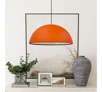 bamyum Lipoe Suspension Luminaire en Metal de 40 cm, Plafonnier Vintage, Lustre Salon, Cuisine, Chambre, Salle à Manger, Couloir, Lampe Ronde E27, Éclairage Intérieur, Orange