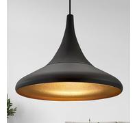 bamyum Paladin Suspension Luminaire Vintage, Lustre Salon de 35 cm en Métal, Lampe E27 pour Chambre, Salle à Manger, Noir