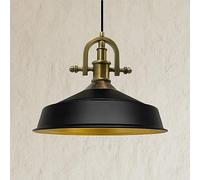 Bamyum Suspension industrielle noire 40 cm Salon, salle à manger, cuisine, style vintage