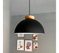 bamyum Yimpi Suspension Luminaire Industrielle Rétro en Metal de 30 cm, Lustre de Salon Vintage, Éclairage de Plafond pour Chambre, Cuisine, Plafonnier Suspension, Lampe Suspendue, Noir