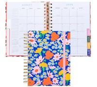 ban.do Agenda journalier et hebdomadaire sur 17 mois, daté d'août 2025 à décembre 2026, couverture rigide, agenda à spirale avec calendrier mensuel, autocollants, pages artistiques et bonus (floral