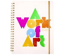 ban.do Grand agenda journalier et hebdomadaire de 12 mois, daté de janvier 2026 à décembre 2026, couverture souple, agenda avec calendrier mensuel, autocollants, pages d'art et bonus (une œuvre d'art)