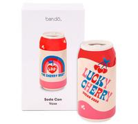 ban.do Petit Vase décoratif en céramique coloré, décoration d'étagère pour la Maison ou Le Bureau, canette de Soda d'inspiration Vintage, Soda à la crème Cerise Porte-Bonheur