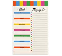 ban.do Planificateur de repas hebdomadaire avec liste de courses, 52 pages, carnet de notes magnétique pour liste de courses, bloc de couleurs