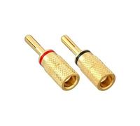 Bana Plug Version à vis en métal plaqué or 1x rouge 1x noir