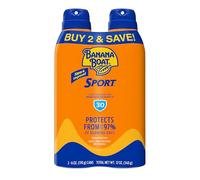 Banana Boat Crème solaire en spray Sport Performance, pack de 2, SPF 30, 6 onces
