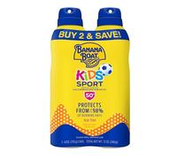 Banana Boat Sunscreen Kids Sport Lot de 2 sprays de protection solaire à large spectre sans déchirure SPF 1,4 à 170 g