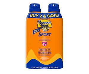 Banana Boat Ultra Mist Sport Performance Lot de 2 sprays de protection solaire à large spectre SPF 30 170 ml