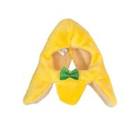 Banana Cat Hat - Funny Costume, Pet Hood | Soft Plush Material, Adjustable Elastic Fit, Lightweight Animal Headgear, Novelty Dress-Up Design for Cats Puppy Small Dogs Halloween Apparel