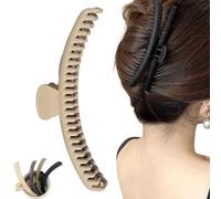 Banana Clip Hair, Pinces à Cheveux pour Femmes, Pince Banane Cheveux Femme, Barettes Cheveux Femme, Grande Pince Banane, Accessoire Cheveux Pince Banane pour Femmes et Filles (Curry crème)