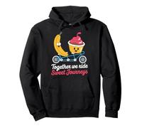 Banana Cupcake Tandem Bike Together We Ride Sweat à Capuche