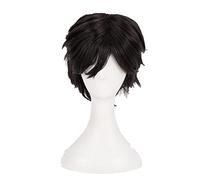 Banana Fish Eiji Okumura Cosplay Wig Short Black Heat Resistant Synthetic Hair Wig + Wig Cap
