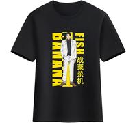 Banana Fish T-Shirt Ash Lynx T-Shirt Pullover Eiji Okumura Fashion Casual Cartoon Print Short Sleeve Top for Unisex Manches Courtes(Small)
