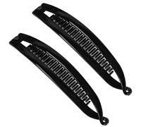 Banana Hair Clips - 2X Double Barrettes, Strong Hold Claw Combs, Non Slip Accessories, Durable Grip Tool, Lightweight Comfortable | Firm Support With Everyday Needs Thick Thin Curly Straight Types