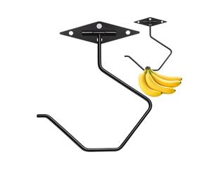 Banana Hanger Hook - Banana Holder for Hanging | Banana Holder Under Cabinet | Adhesive Foldable Keeper Saver Storage for Corner Counter Table Pantry Dining Room Living Room Farmhouse Decorative