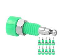 Banana Jack, 10pcs 2mm Banana Female Jack Socket Connector, Banana Adapter Panel Mini Binding Post for Electronic Instrument (Jaune), Standard (Vert)