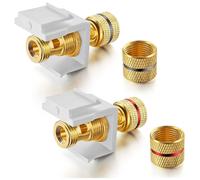 Banana Jack Binding Post Jack Insert avec Anneaux Noirs et Rouges, de Haut-Parleur Audio à Vis, 2 Paires/Lot de 4