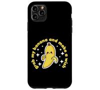 Banana Lover Cute Kawaii Funny Grab My Banana Make a Wish Coque pour iPhone 11 Pro Max
