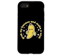 Banana Lover Cute Kawaii Funny Grab My Banana Make a Wish Coque pour iPhone SE (2020) / 7/8