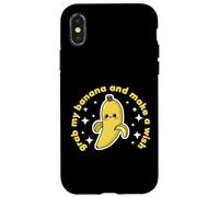 Banana Lover Cute Kawaii Funny Grab My Banana Make a Wish Coque pour iPhone X/XS