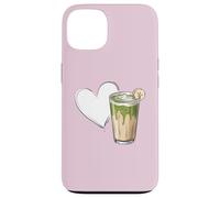 Banana Matcha Latte Love Green-Tea Vegan Vintage Foodie Coque pour iPhone 13