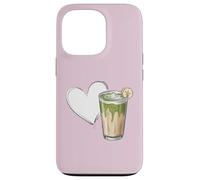 Banana Matcha Latte Love Green-Tea Vegan Vintage Foodie Coque pour iPhone 13 Pro