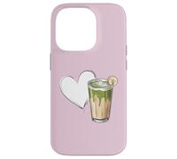 Banana Matcha Latte Love Green-Tea Vegan Vintage Foodie Coque pour iPhone 14 Pro