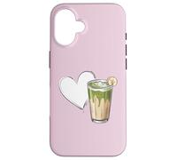 Banana Matcha Latte Love Green-Tea Vegan Vintage Foodie Coque pour iPhone 16